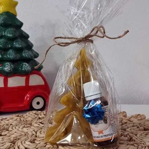 Cadou ( Lumânare naturală brăduleț, tinctură de propolis )
