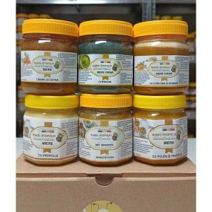 Cutia imunitate 6x250gr(Mix imunitate adulți copii,miere cremă cătină,spirulină,curcuma și ghimbir,propolis,polen si propolis)
