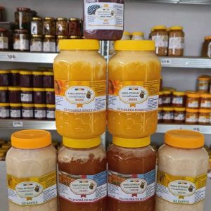 Pachetul 6x1kg ( 2kg Rapiță, 2kg Floarea Soarelui,2kg Polifloră de munte) +Cadou 1x250gr miere cremă afine